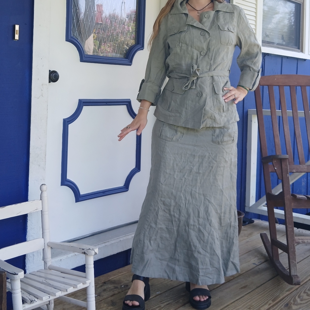 100% Linen Willi Smith Two Piece Set